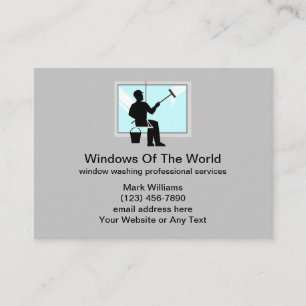 Window Washing And Pressure Cleaning Business Card