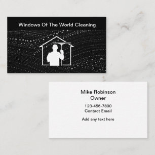 Window Washing Cleaning Service Business Card