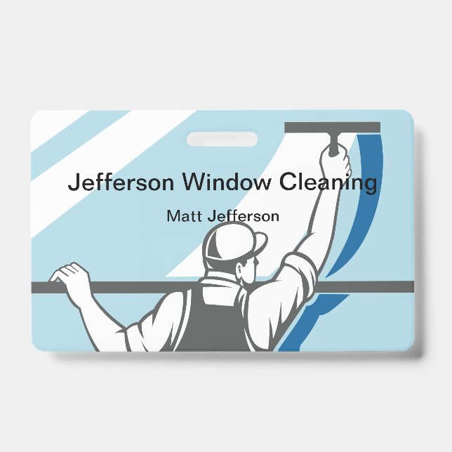 Window Washing Cleaning Staff Name Badges ID Badge (Front)