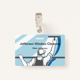 Window Washing Cleaning Staff Name Badges ID Badge