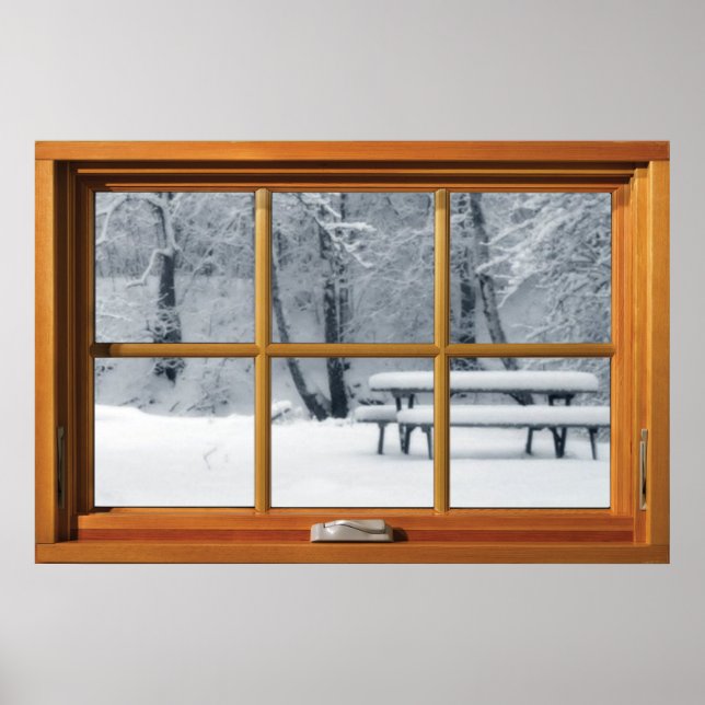 Window with a View - Fresh Snowfall Poster (Front)