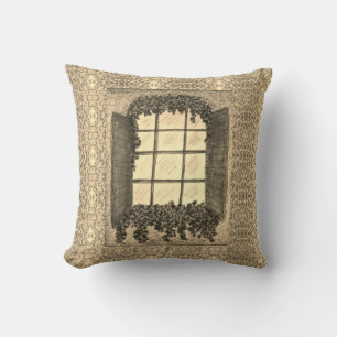 Window with Shutters SEPIA Cushion