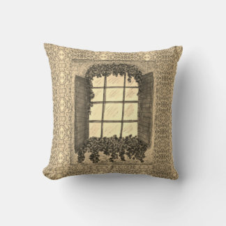 Window with Shutters SEPIA Cushion