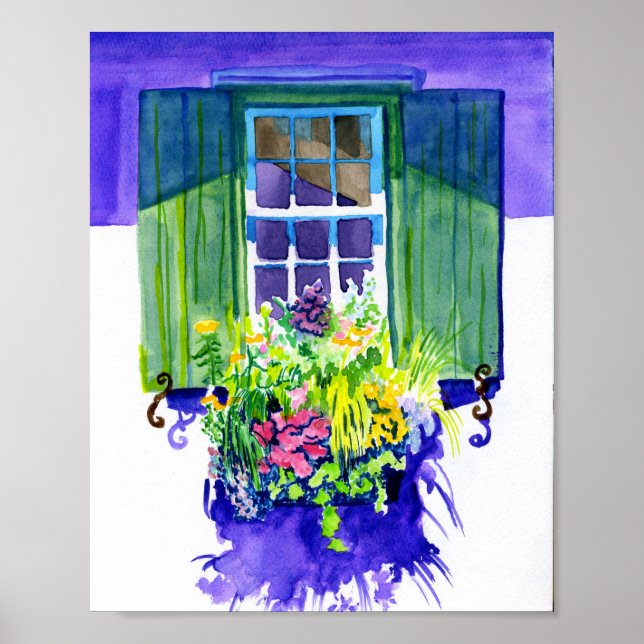 Windowbox watercolor poster (Front)