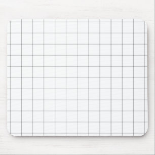 Windowpane Check Grid (black/white) Mouse Mat