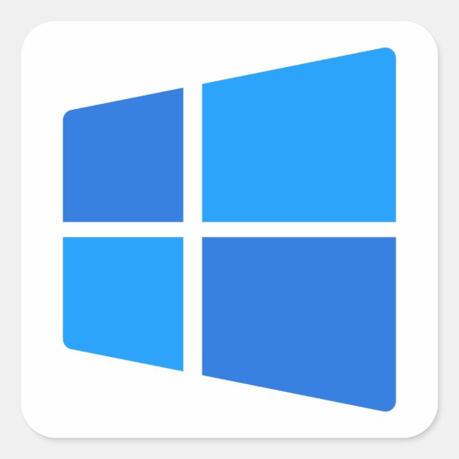 Windows 11 logo square sticker (Front)