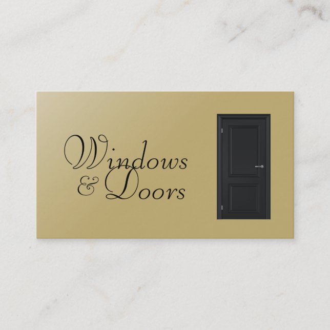 Windows and Doors Installers Construction Business Card (Front)