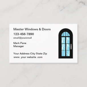 Windows And Doors Modern Business Cards