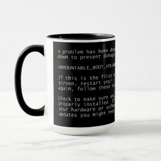 Windows Blue Screen of Death - BSOD - Black Mug