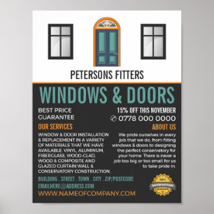 Windows & Doors, Window & Door Fitter Company Poster