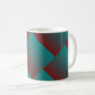 Windows in teal burgundy white coffee mug