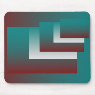 Windows in teal burgundy white mouse mat