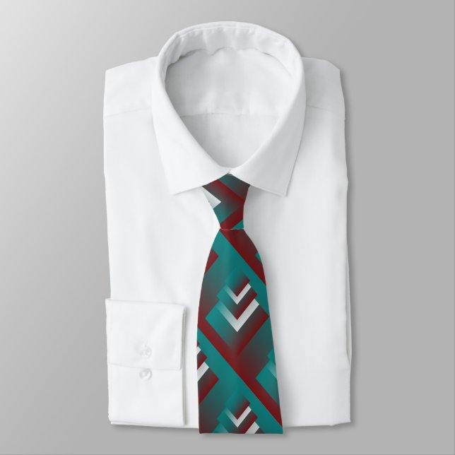 Windows in teal burgundy white tie (Tied)
