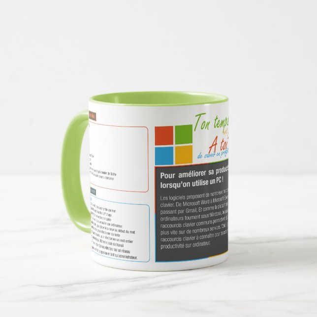 Windows keyboard shortcut mug cup (Front Left)