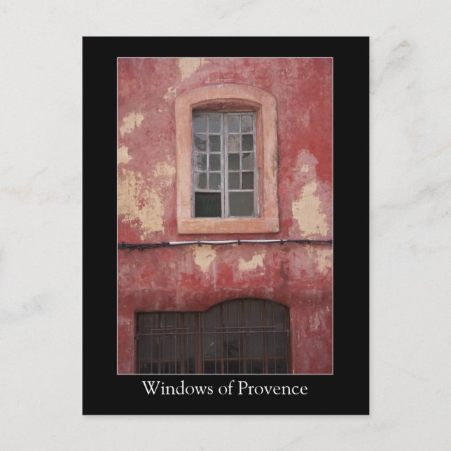 Windows of Provence Old Red Village House Postcard (Front)
