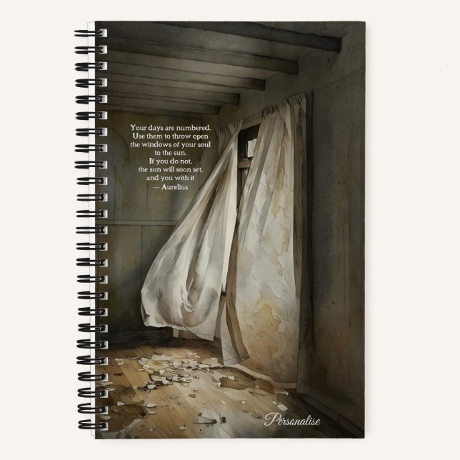 Windows Of Soul Aurelius Wisdom Quote Journal (Front)