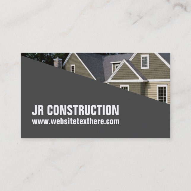Windows Siding Contractor Construction Business Card (Front)