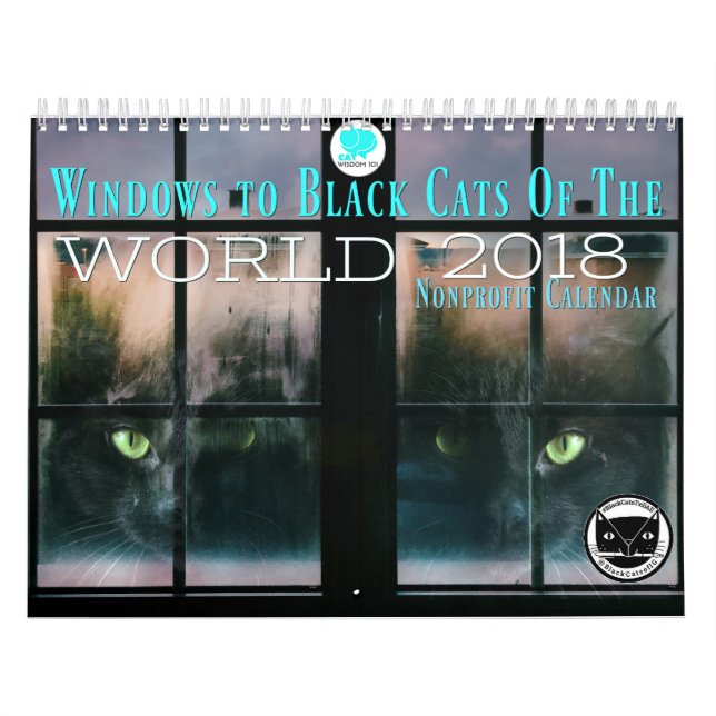 Windows To Black Cats Of the World 2018 Calendar (Cover)