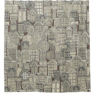 windows umber shower curtain