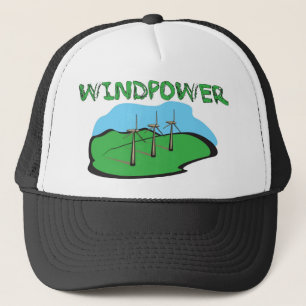 WindPower - Wind Power Shirt Design Trucker Hat