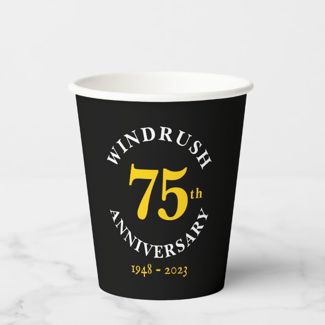 Windrush 75th Anniversary Paper Cups (Front)