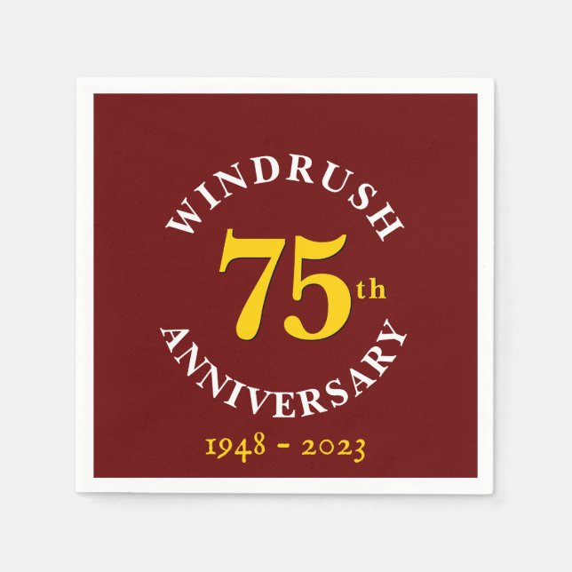 Windrush Generation 75th Anniversary Paper Napkin (Front)