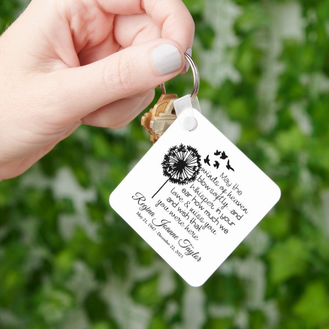 Winds of Heaven Personalised Memorial Keychain (Hand)