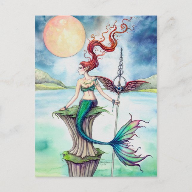 Winds of Ireland Mermaid Art Postcard (Front)