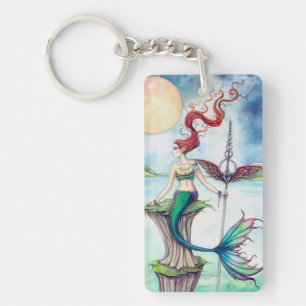 Winds of Ireland Mermaid Fantasy Art Key Ring