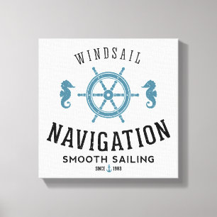 Windsail Navigation Poster Canvas Print