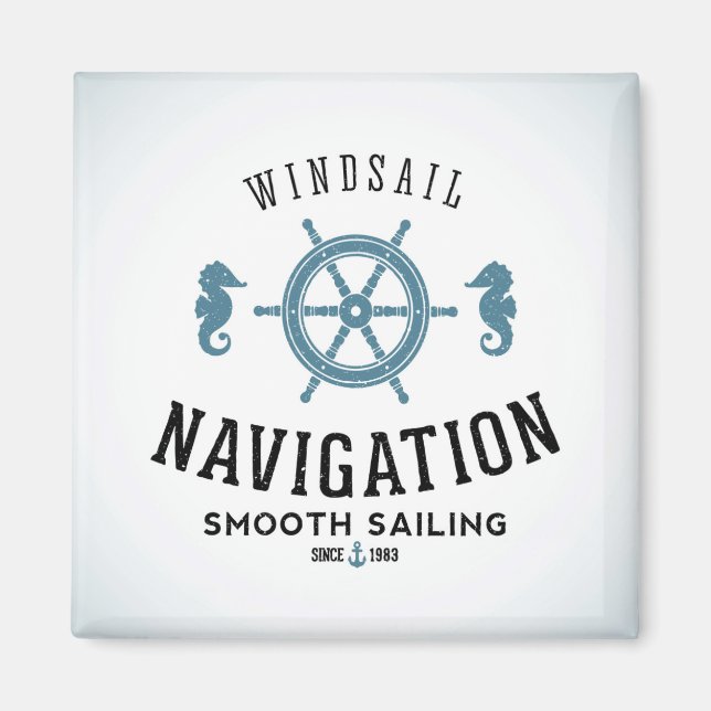 Windsail Navigation Poster Magnet (Front)