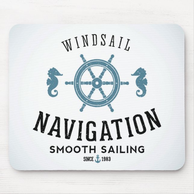 Windsail Navigation Poster Mouse Mat (Front)