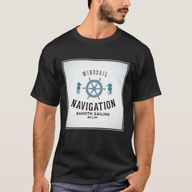 Windsail Navigation Poster T-Shirt (Front)