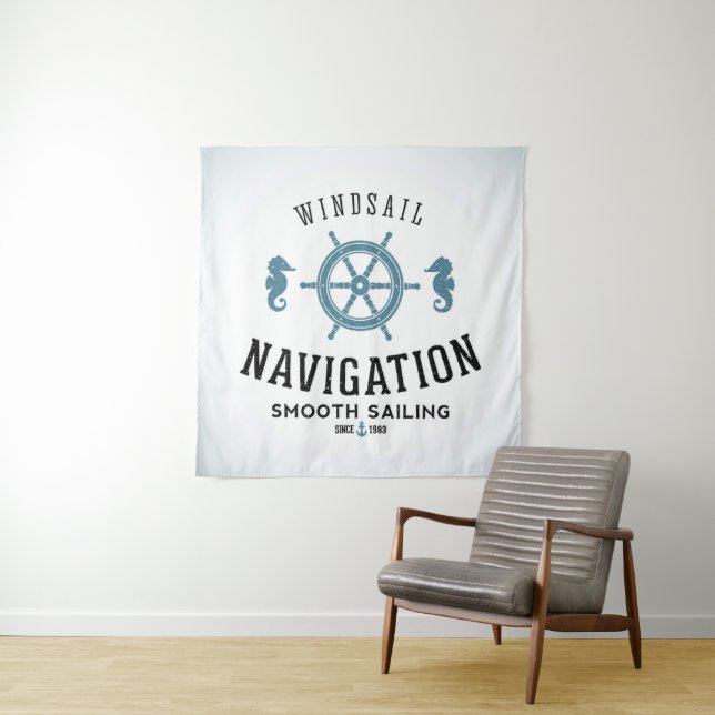 Windsail Navigation Poster Tapestry (In Situ (Horizontal))
