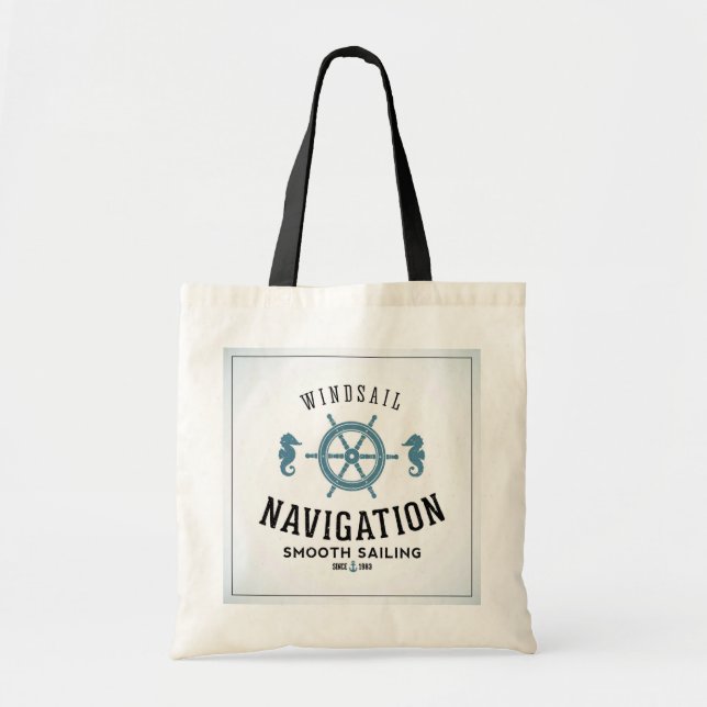 Windsail Navigation Poster Tote Bag (Front)