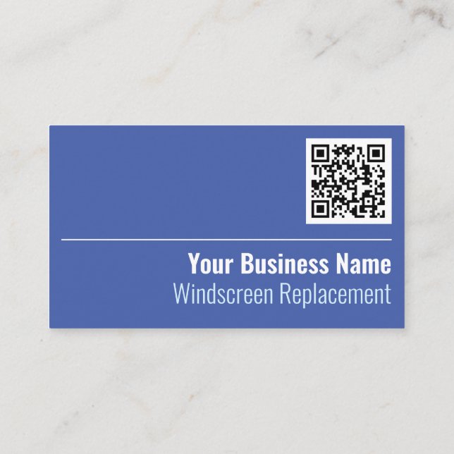 Windscreen Replacement QR Code Business Card (Back)