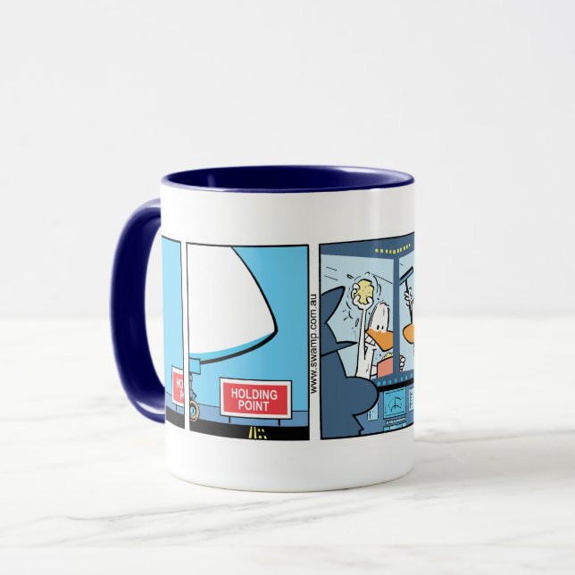 Windshield Cleaners Funny Pilot Aviation Mug (Front Left)