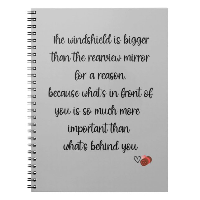 Windshield is Bigger Than the Rearview -Jelly Roll Notebook (Front)