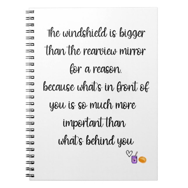 Windshield is Bigger Than the Rearview -Jelly Roll Notebook (Front)