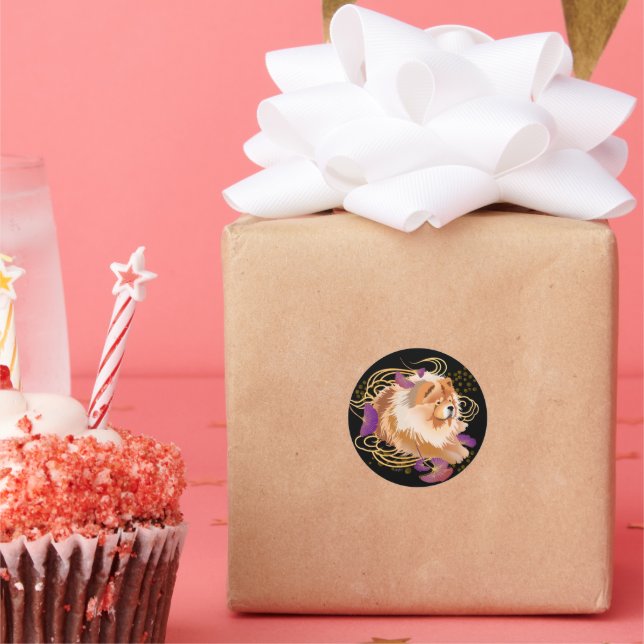 WINDSONG - Chow  round stickers (Party)