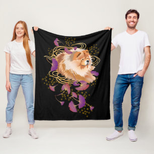 WINDSONG version 2  -Chow  fleece blanket