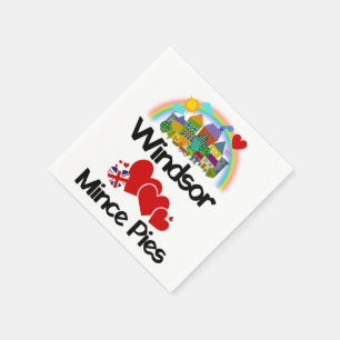 Windsor, Berkshire UK Loves Mince Pies Napkin