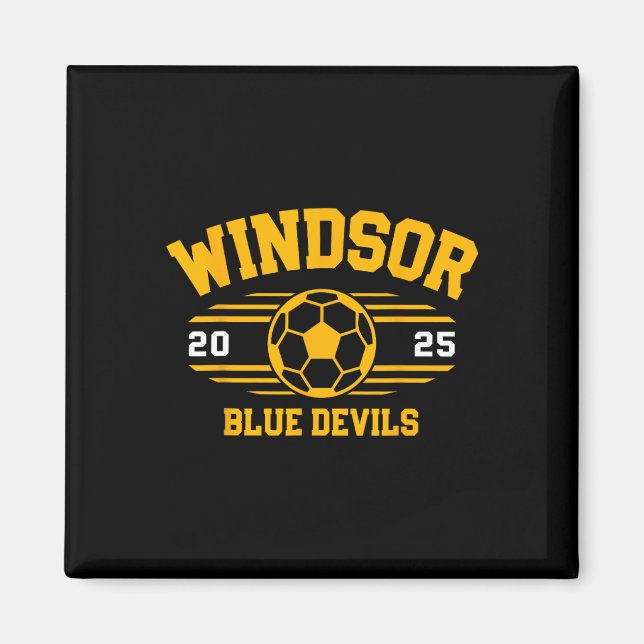 Windsor Blue Devils Soccer Byll 2025  Magnet (Front)