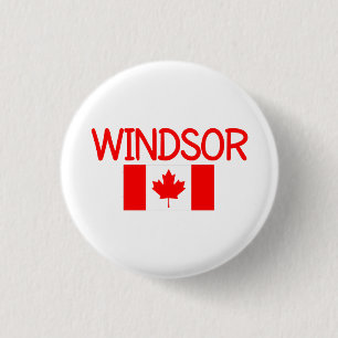 Windsor Canada Canadian Flag Dark Colour,windsor,o 3 Cm Round Badge