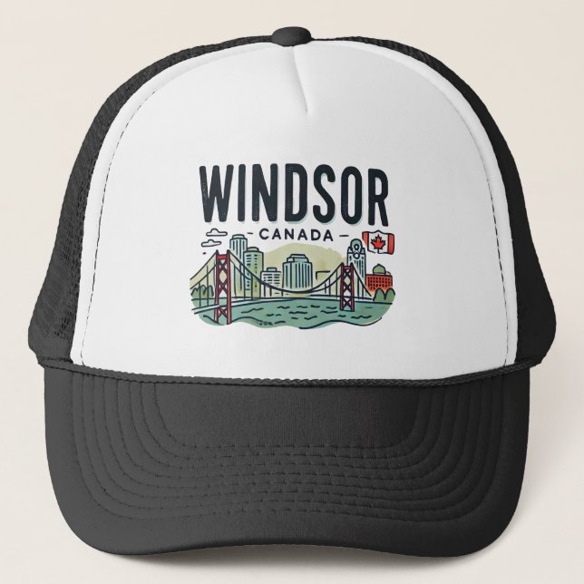 Windsor Canada  Trucker Hat (Front)