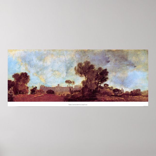 Windsor Castle from Salt hill by Joseph Turner Poster (Front)
