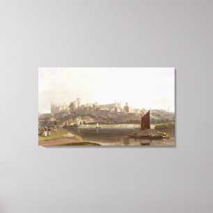 Windsor Castle from the River Meadow on the Thames Canvas Print