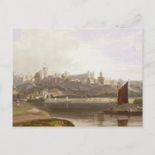 Windsor Castle from the River Meadow on the Thames Postcard