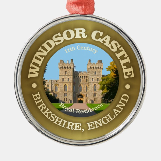 Windsor Castle Metal Tree Decoration (Front)