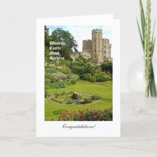 Windsor Castle Moat Gardens — Congratulations Card